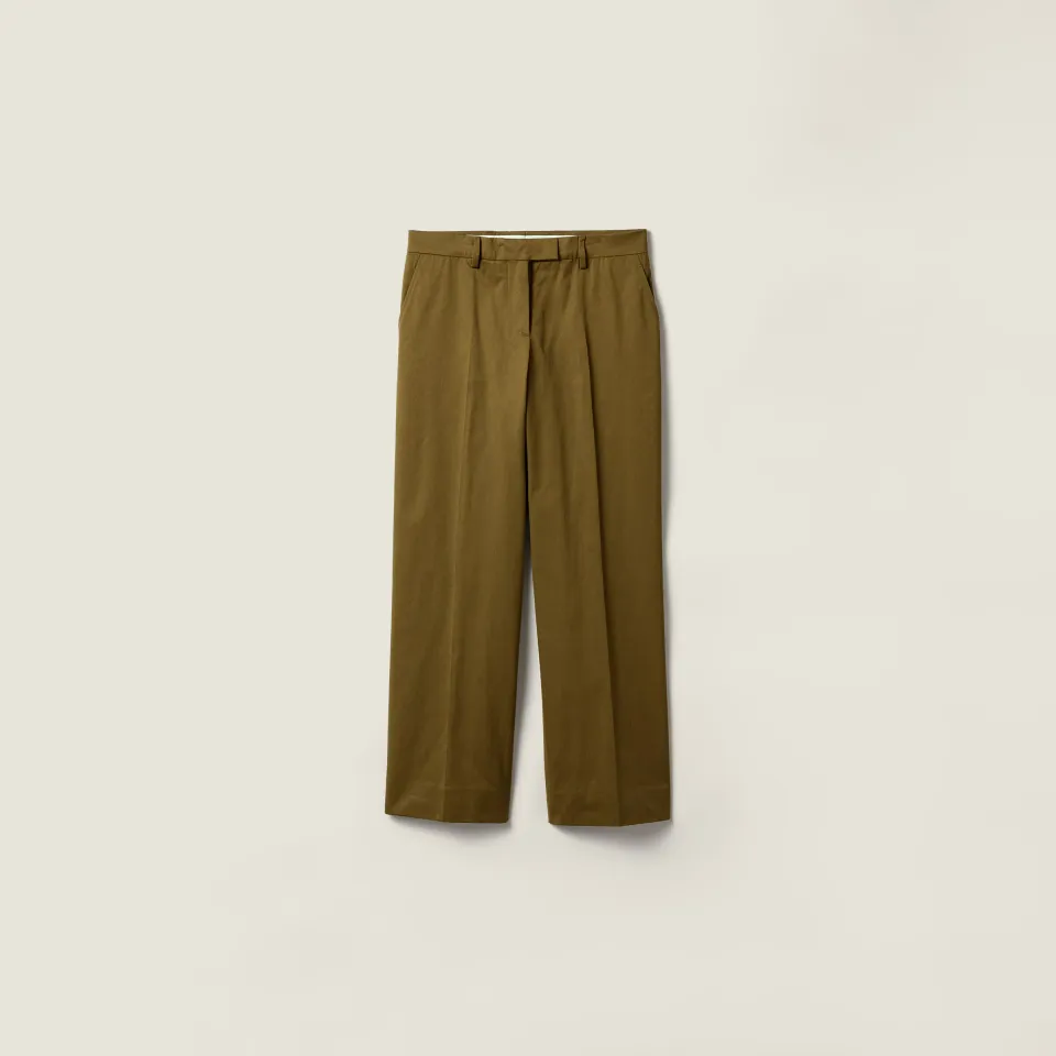 Cotton satin pants