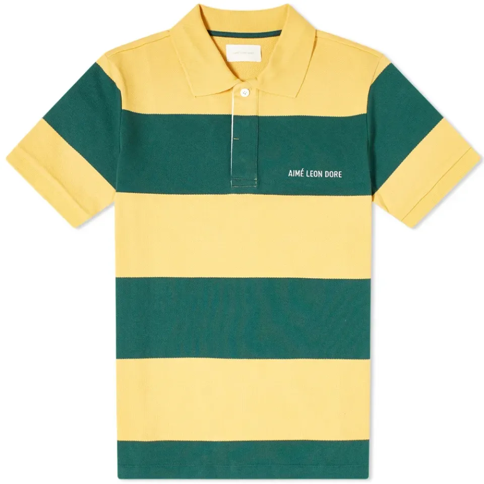 Striped Pique Polo