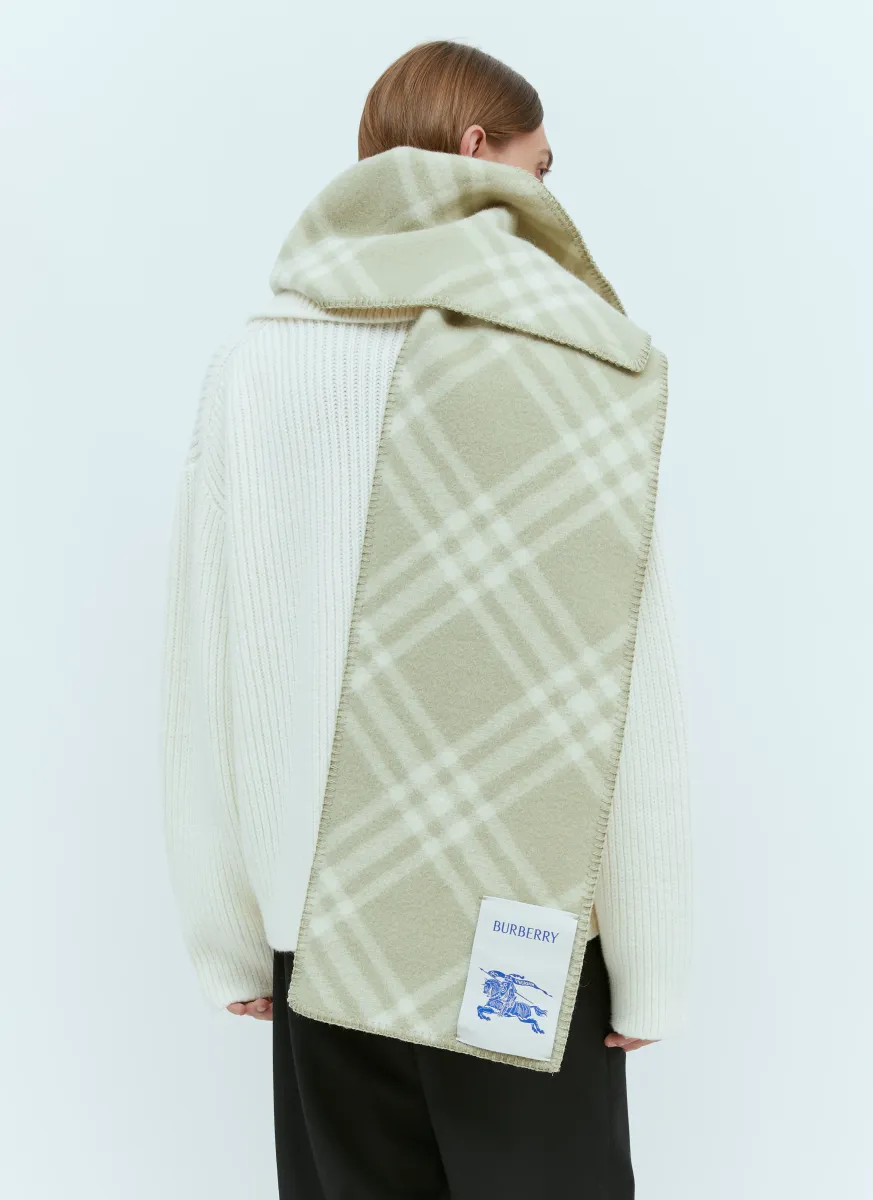 Check Wool Scarf