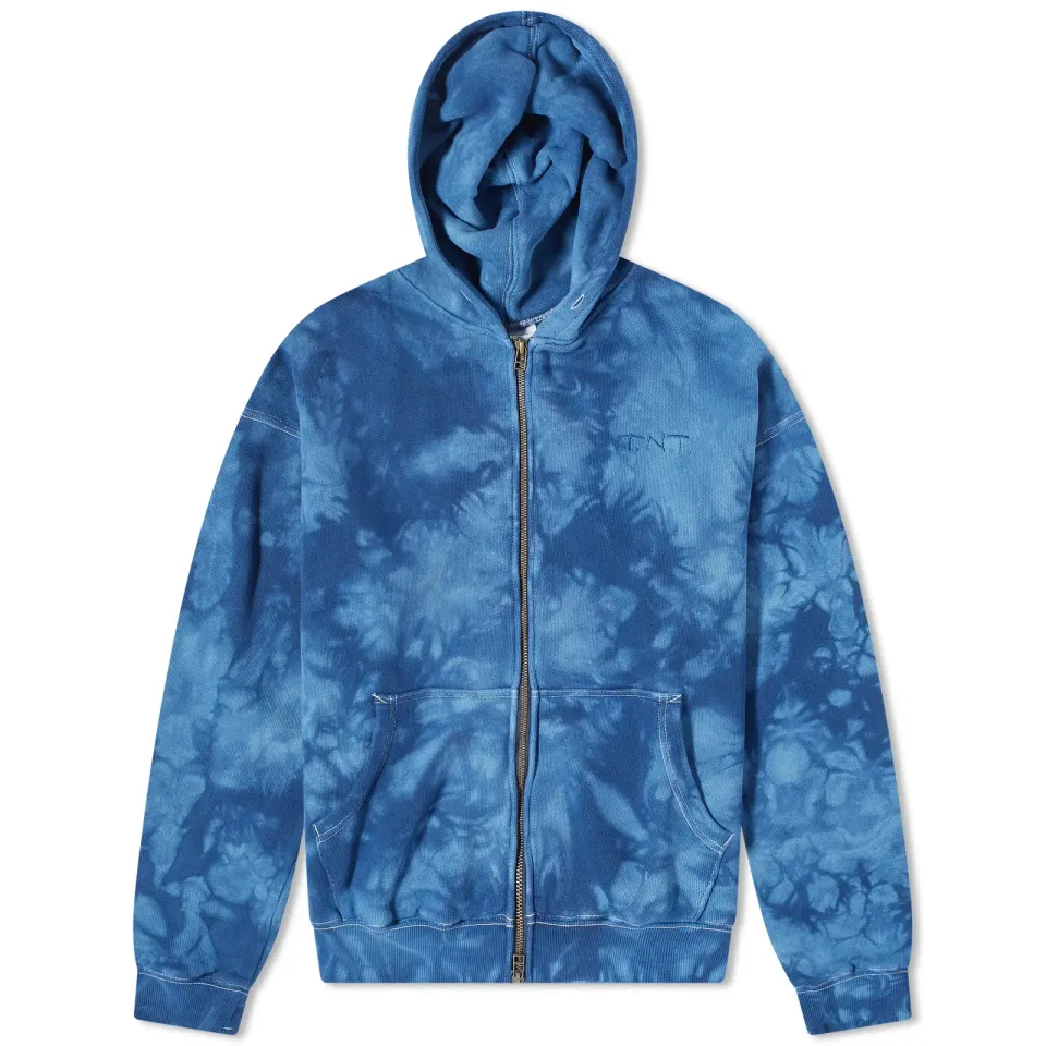 Dyed Zip Through Hoodie