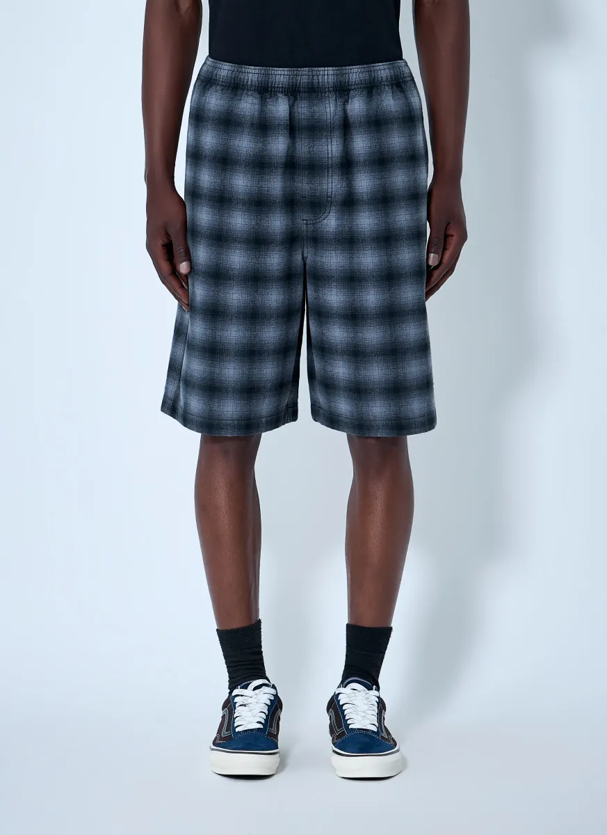 Checked Elasticated Waist Shorts