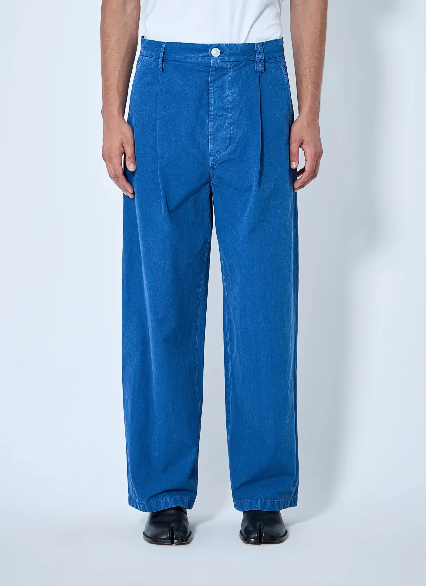 Pleated Wide-Leg Trousers