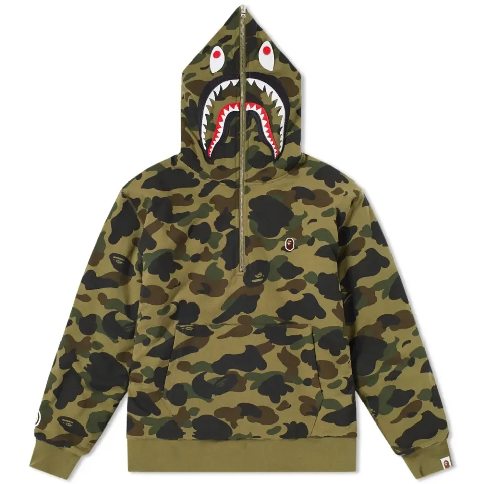 1st Camo Shark Sherpa Pullover Hoodie