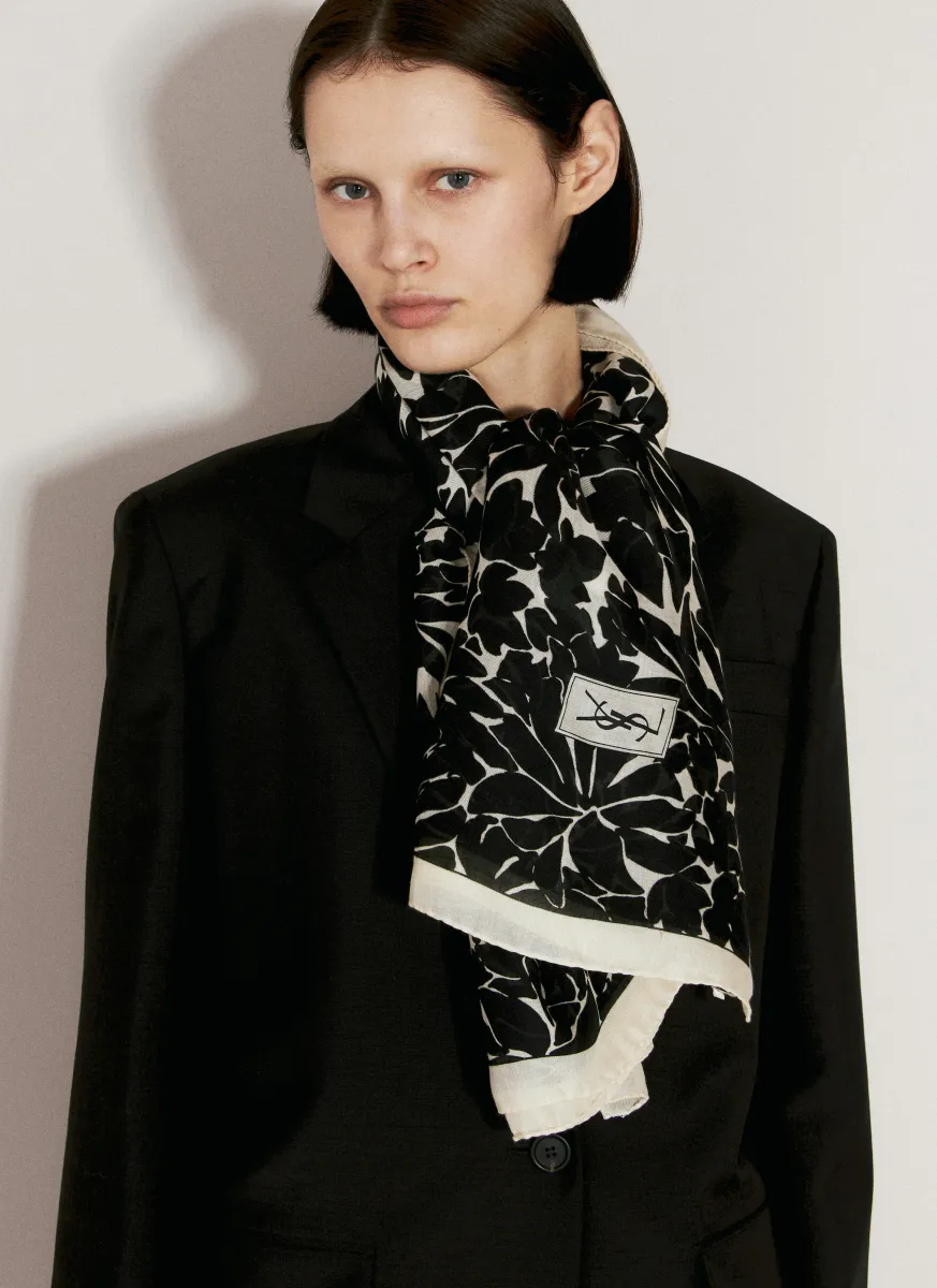 Leave Print Scarf