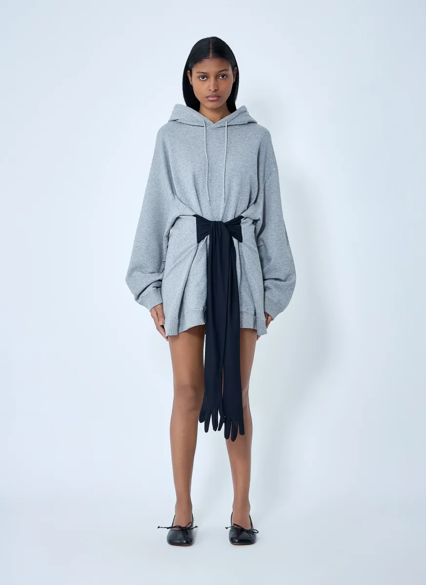Hooded Sweatshirt With Attached Sash
