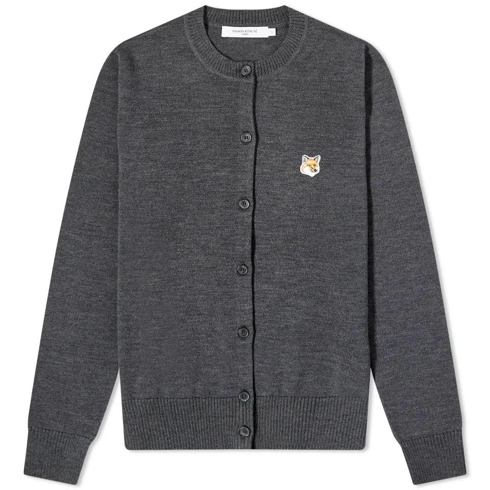 Fox Head Patch Adjusted R-Neck Cardigan