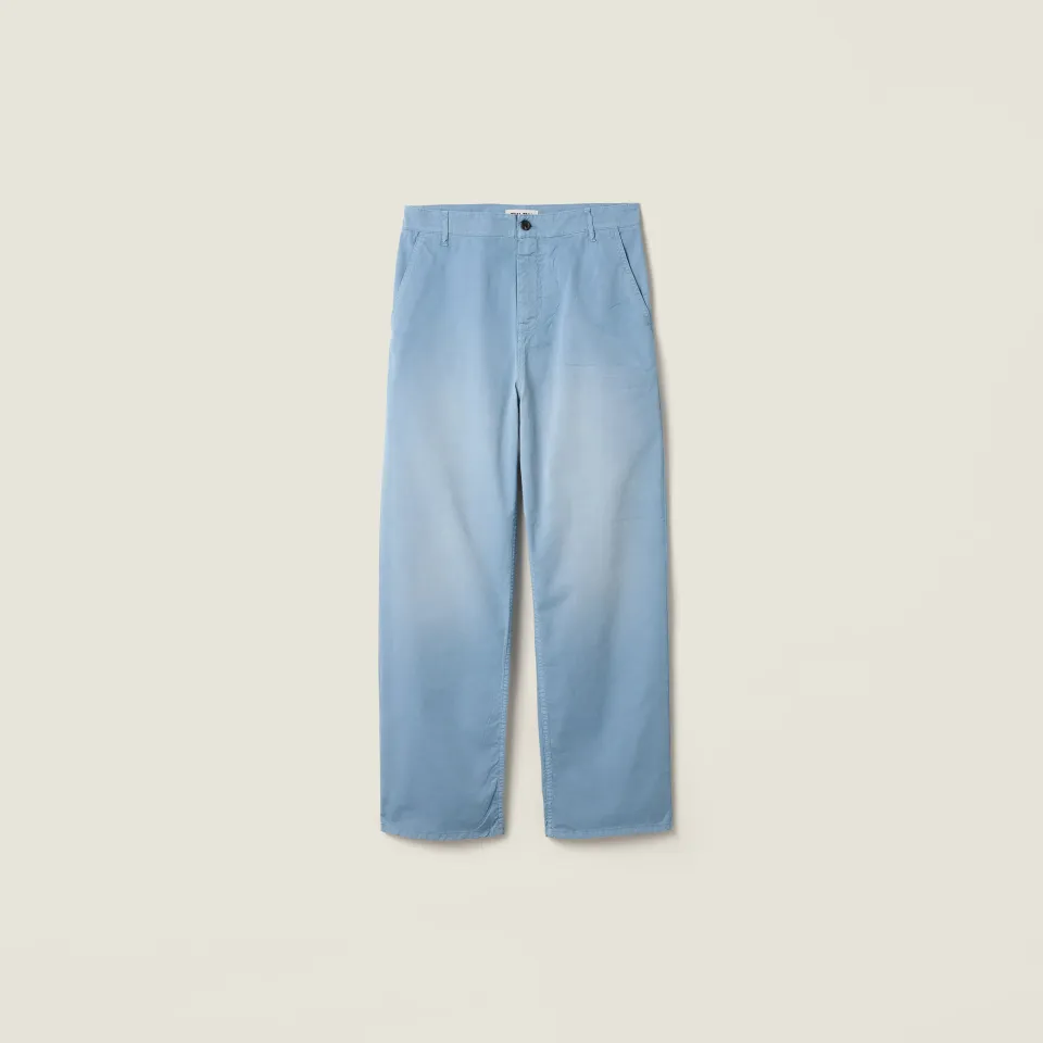 Garment-dyed twill pants