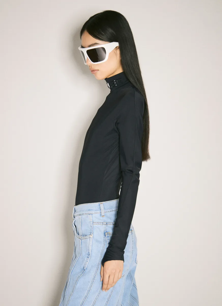 High Neck Logo Bodysuit