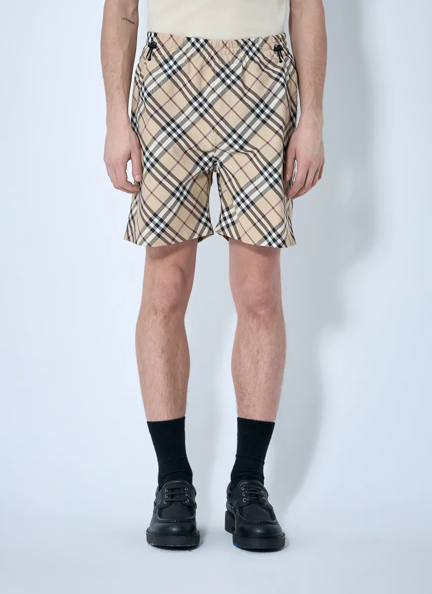 Check Elasticated Shorts