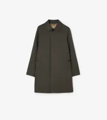 Mid-length Tropical Gabardine Camden Car Coat in Graphite grey