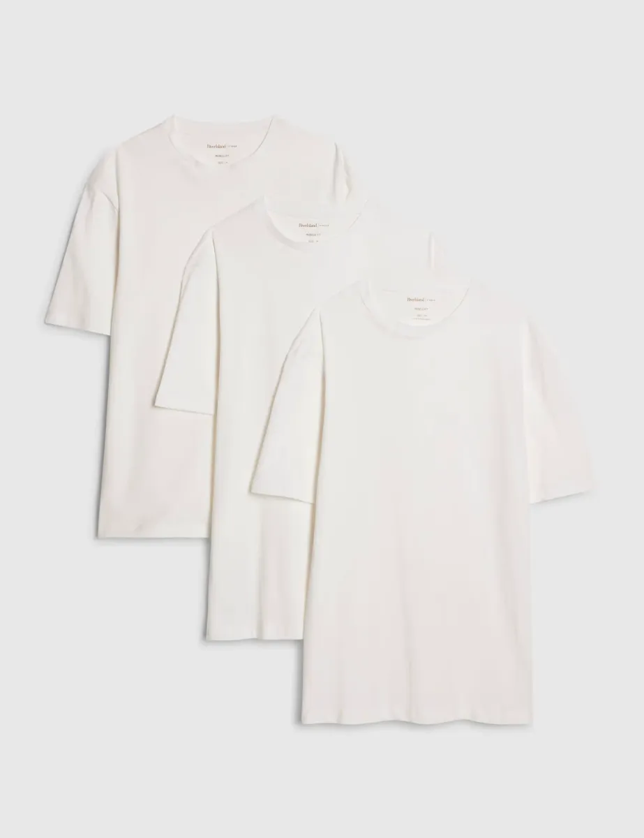 3 Pack Slim Fit Cotton Rich Crew Neck T-Shirts White