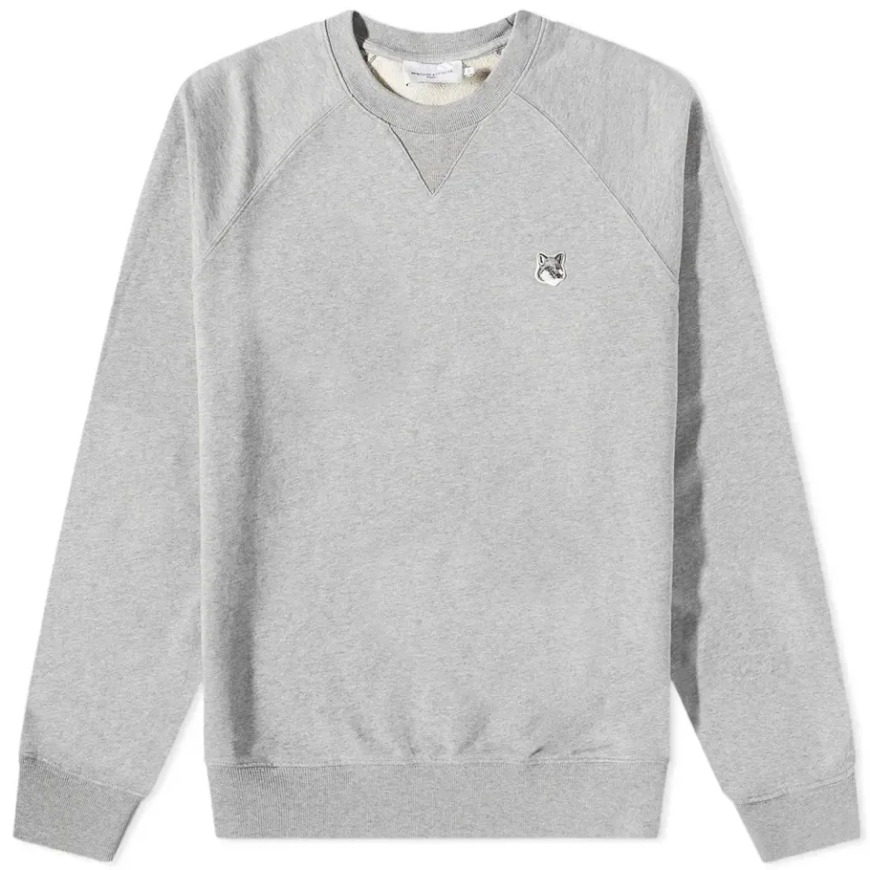 Maison Kitsuné Grey Fox Head Patch Classic Sweat