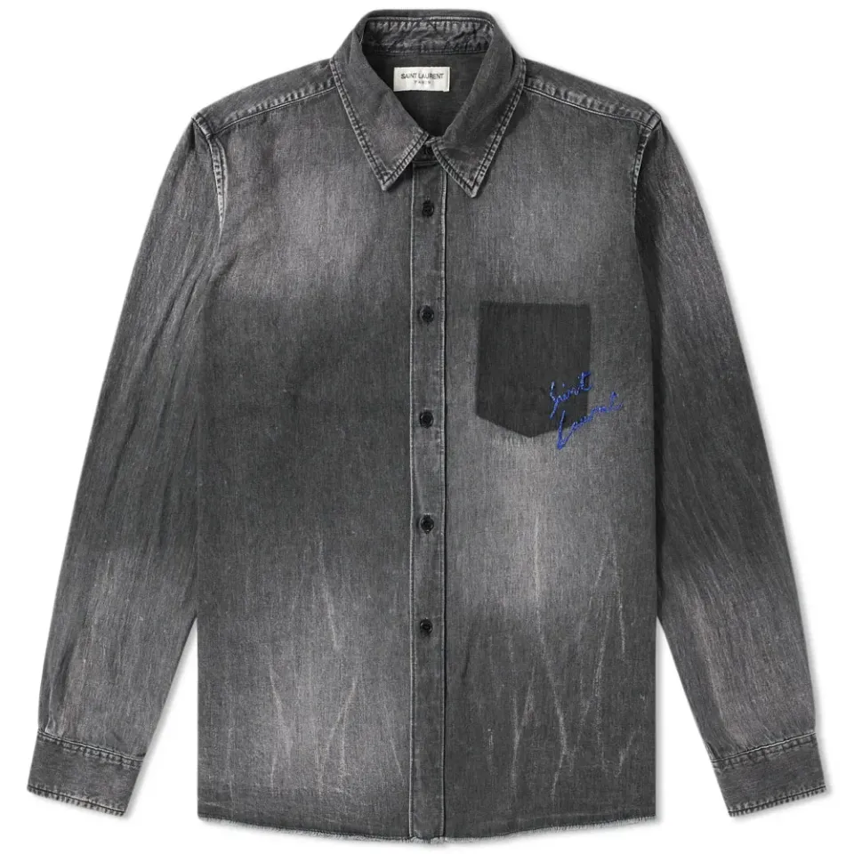 Signature Script Denim Shirt