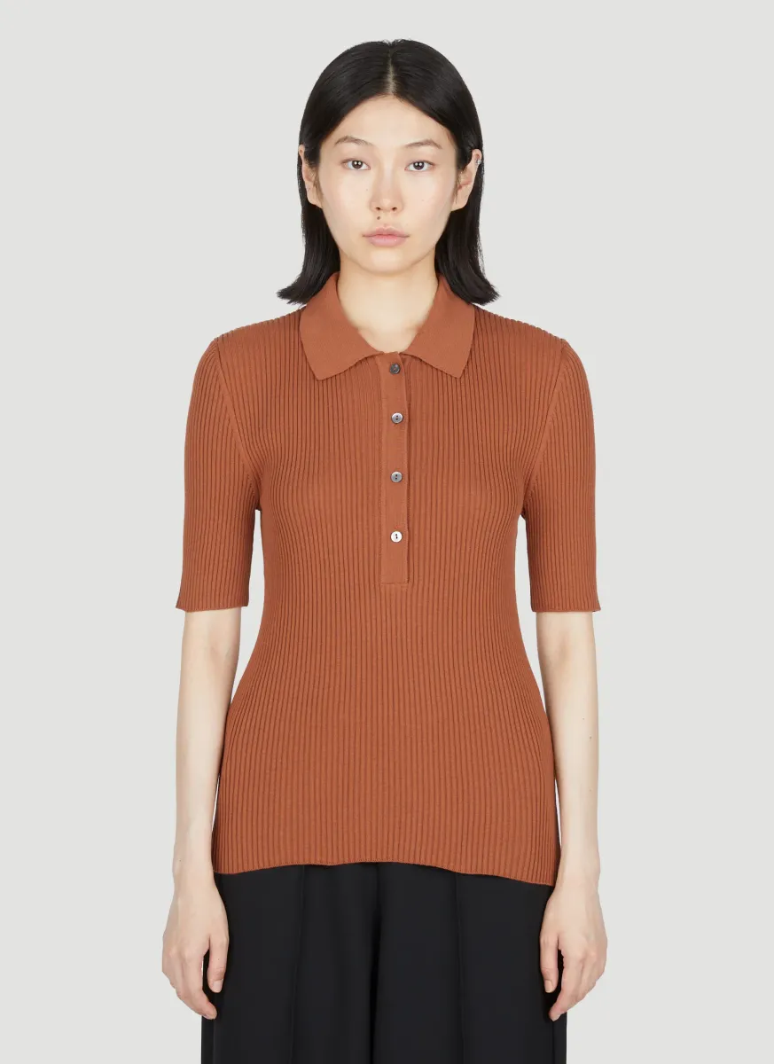 Danae Ribbed Polo Shirt