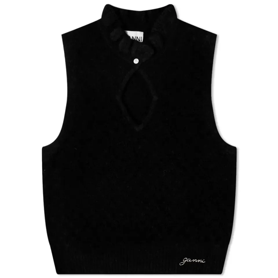 Sleeveless Keyhole Knit Top