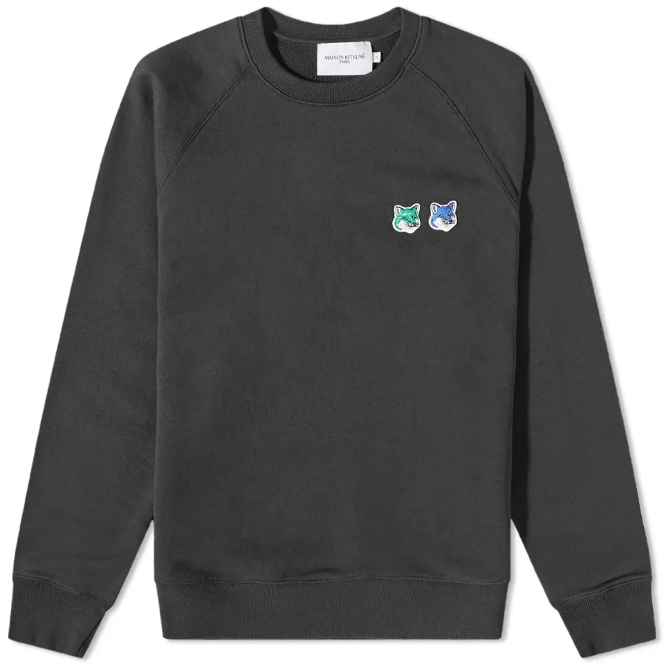 Double Mono Fox Head Adjusted Sweatshirt