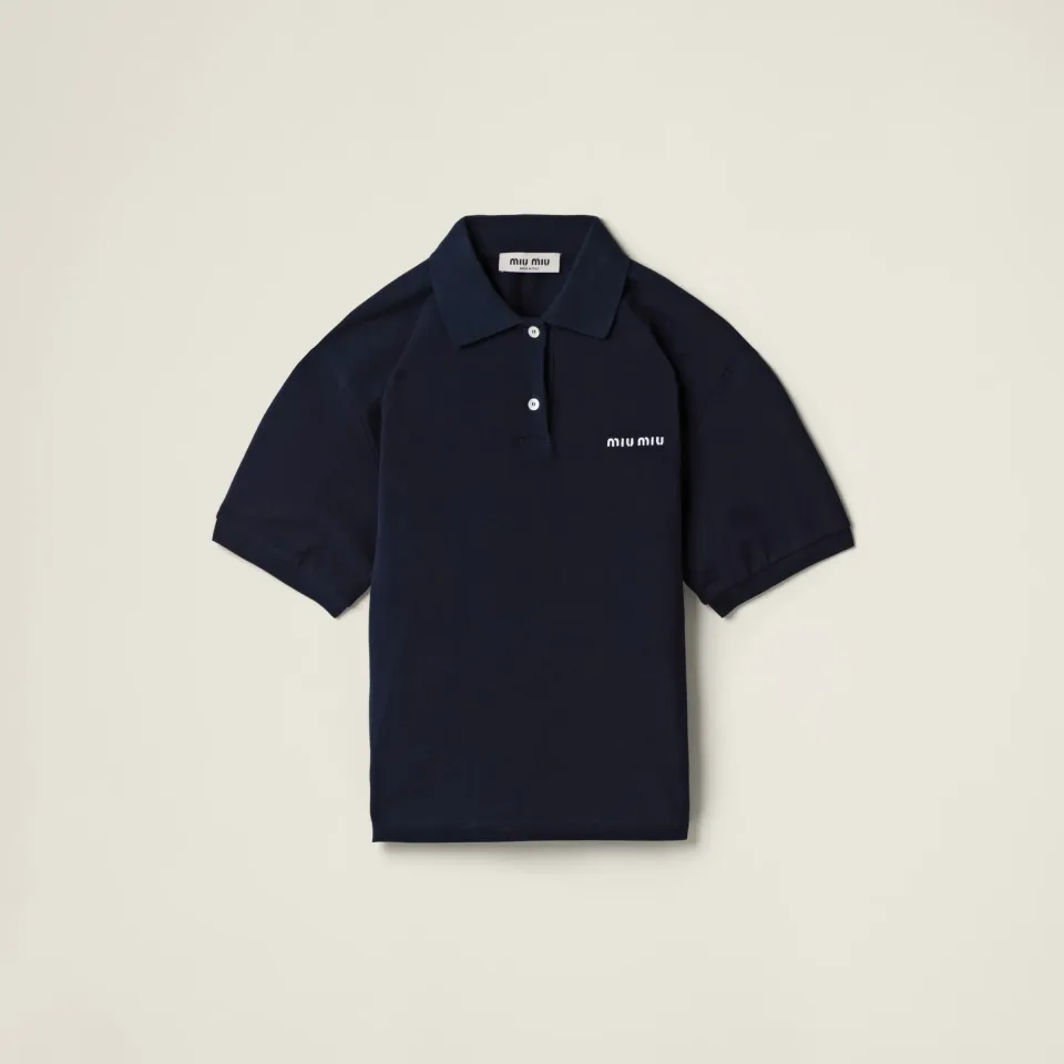 Cotton piqué polo shirt