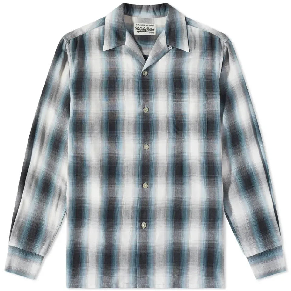 Ombray Check Open Collar Shirt