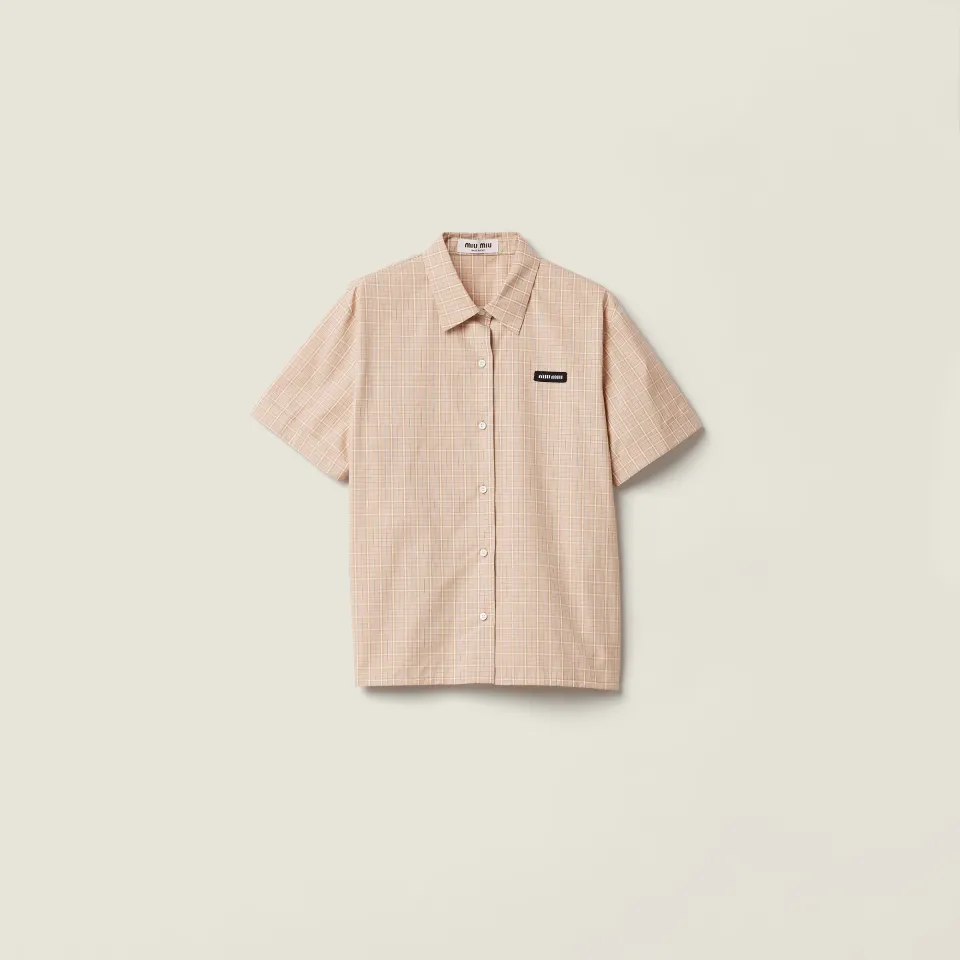 Checked poplin shirt
