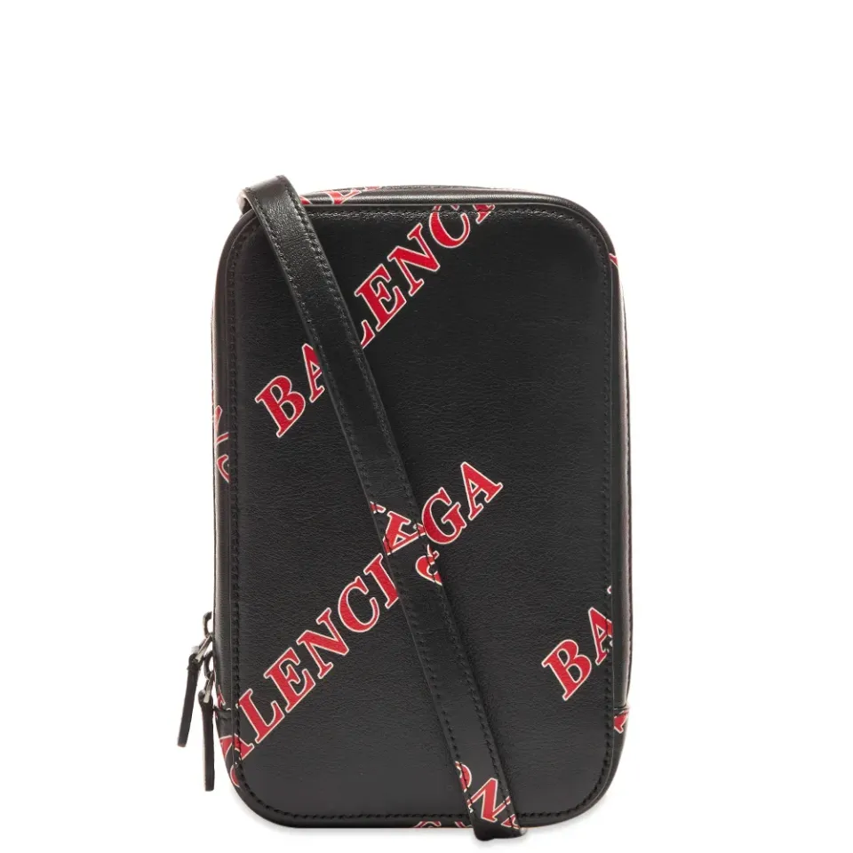 Leather Small All Over Logo Shoulder Bag