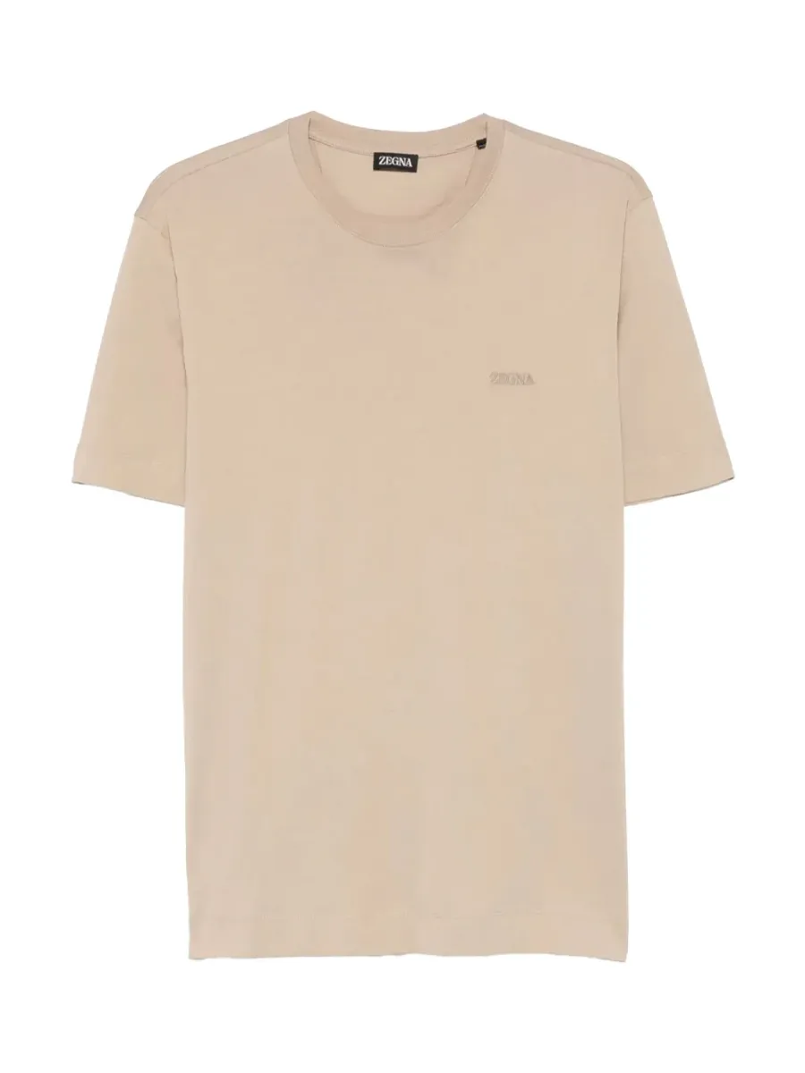 logo t-shirt Beige