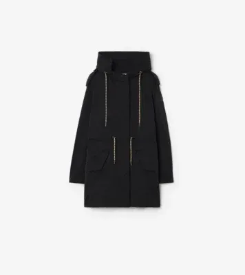 Stretch Nylon Parka in Black