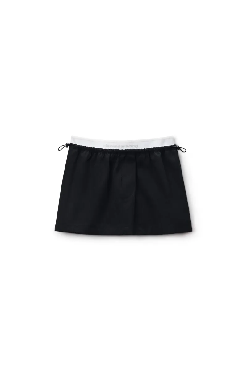 Logo Elastic Mid-Rise Skirt