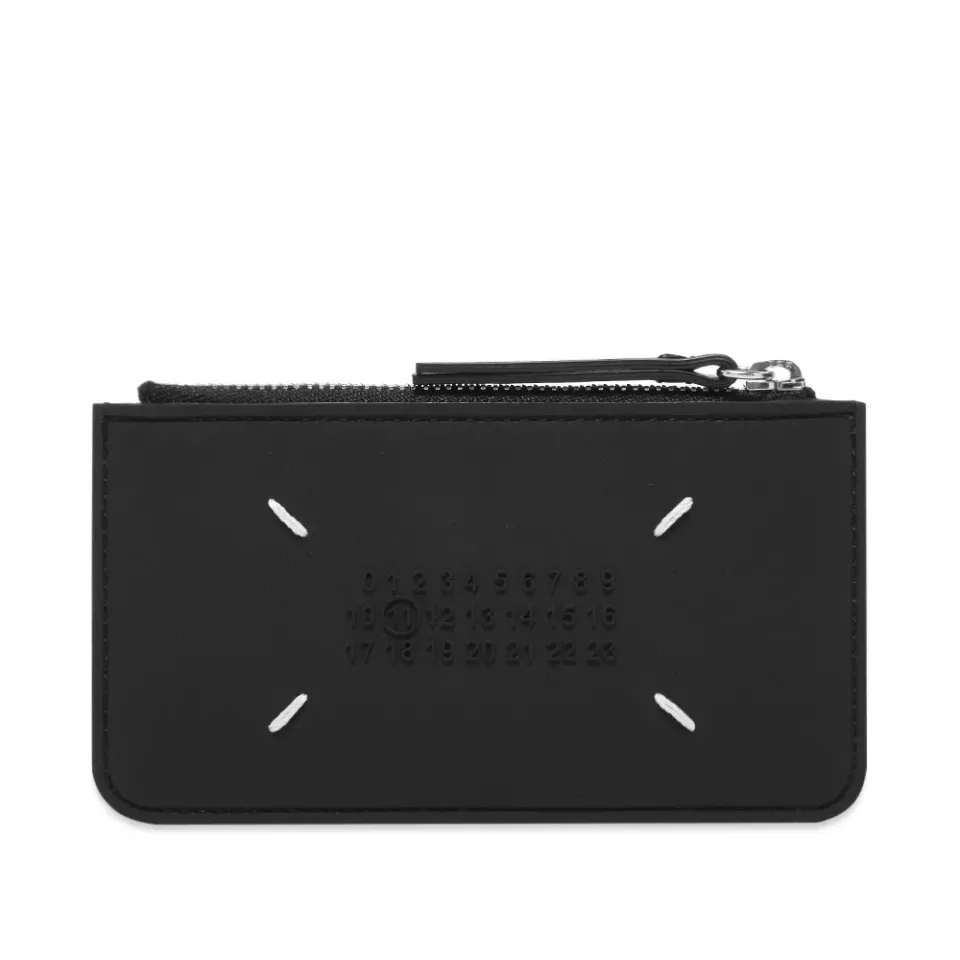 Rubberised Card & Coin Zip Wallet