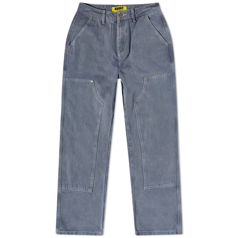 Washed Canvas Double Knee Pant