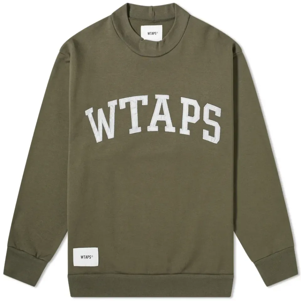 College Logo Mock Neck Sweat
