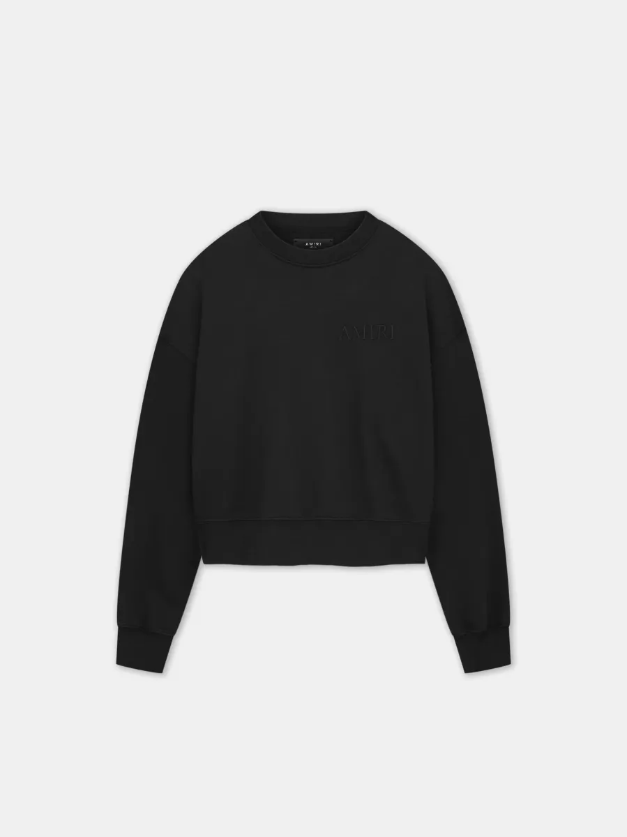 WOMEN - WOMEN'S AMIRI EMBROIDERED CREW - Black