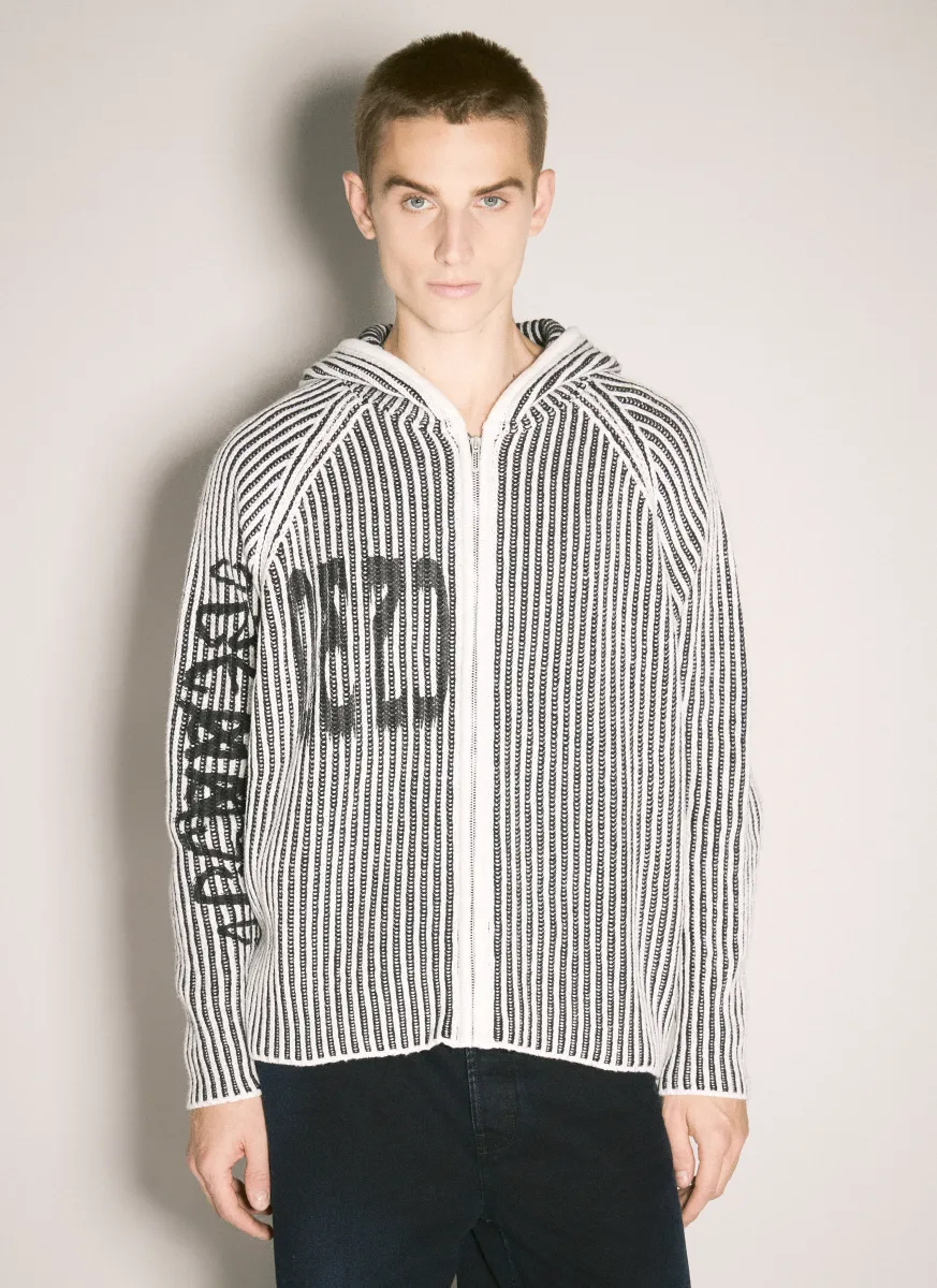 Crusader Knitted Hooded Cardigan