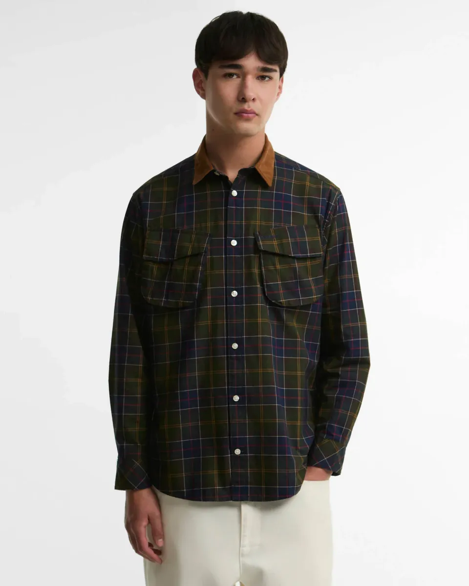Jungle Tartan Oversized Long-Sleeved Shirt