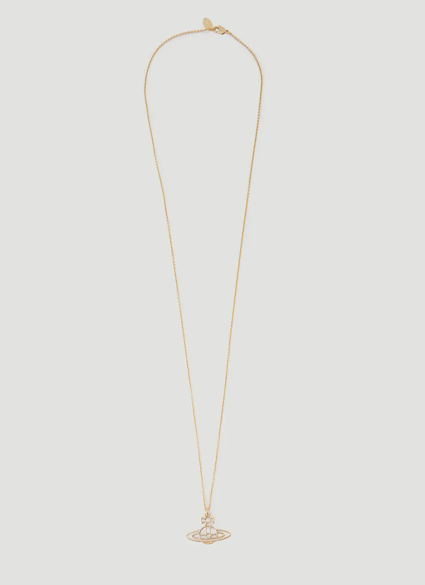 Thin Lines Flat Orb Necklace