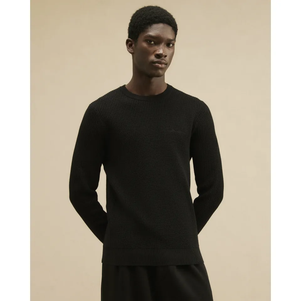 Slim Fit Waffle Knitted Jumper