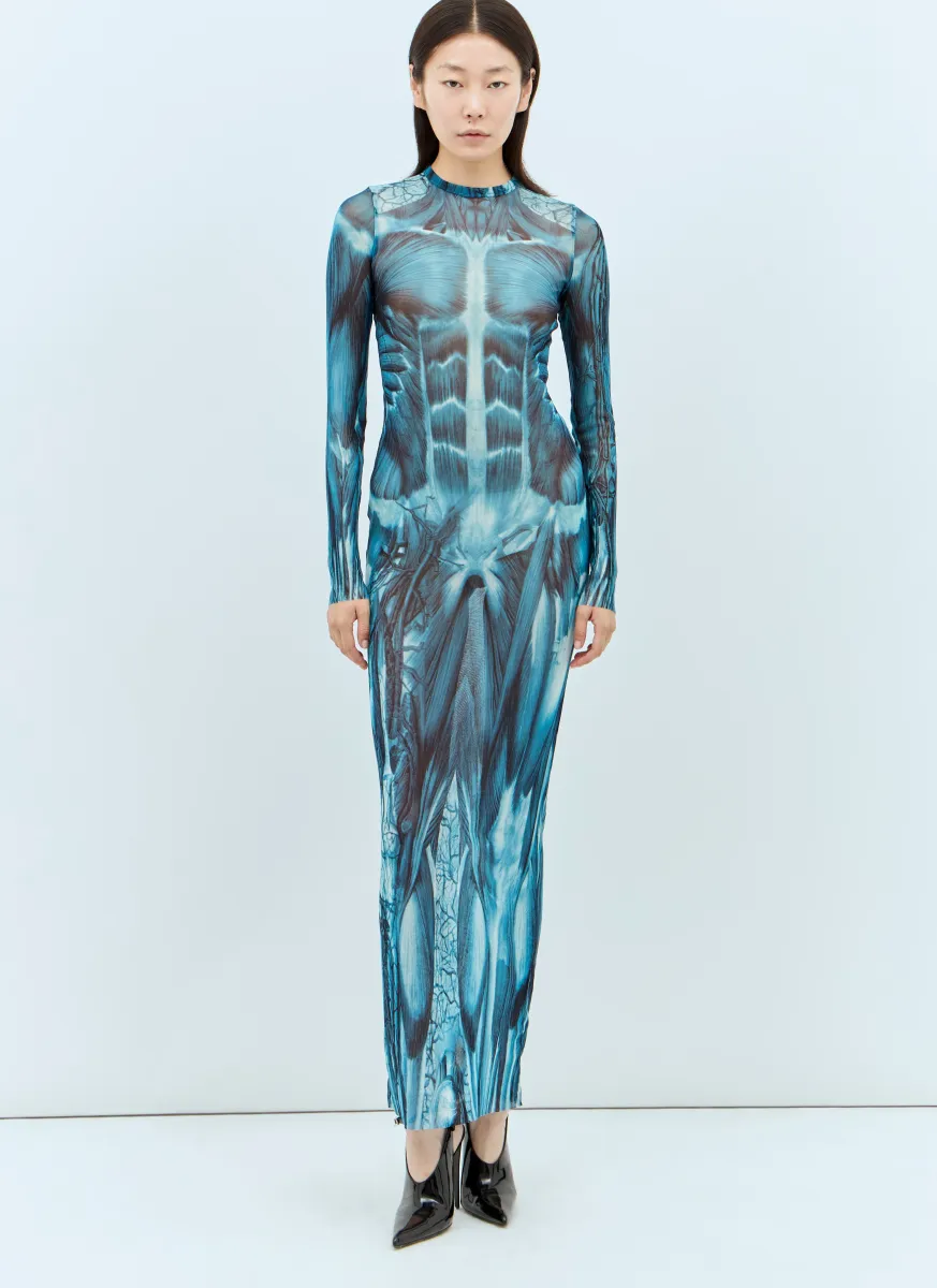 Ecorche Mesh Maxi Dress