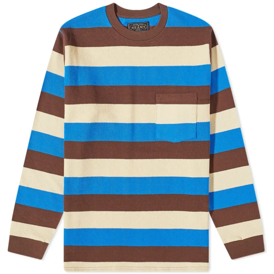 Long Sleeve Stripe Pocket T-Shirt