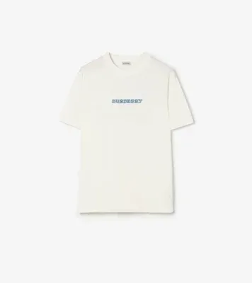 Heritage Logo Cotton T-shirt in Chalk white