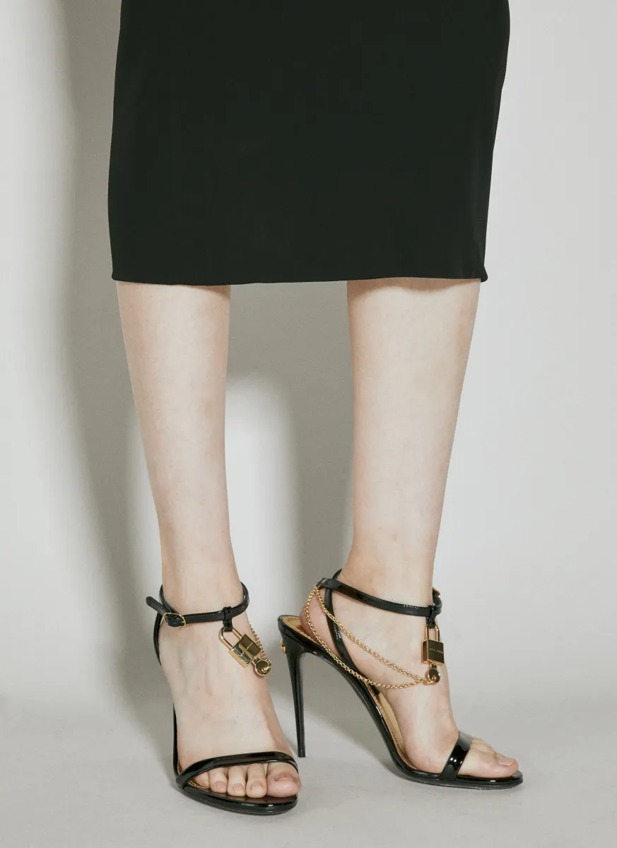 Patent Leather Heeled Sandals
