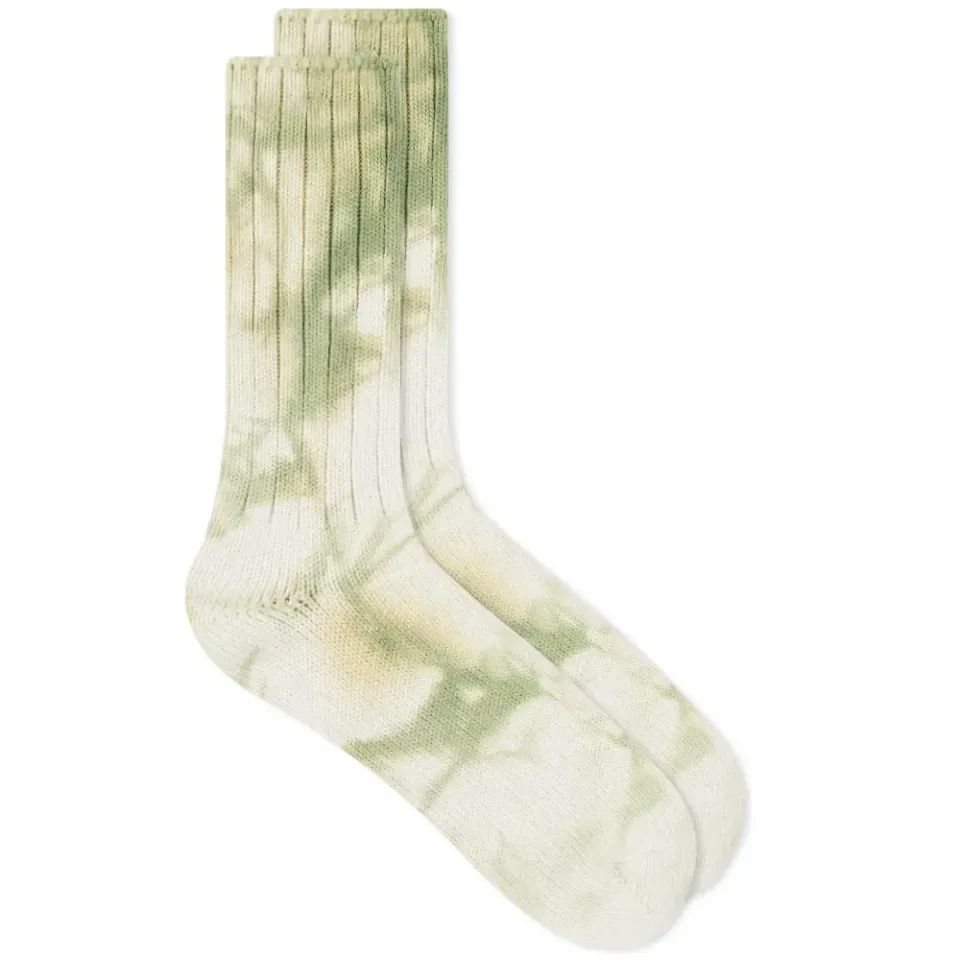 Uneven Dye Crew Sock