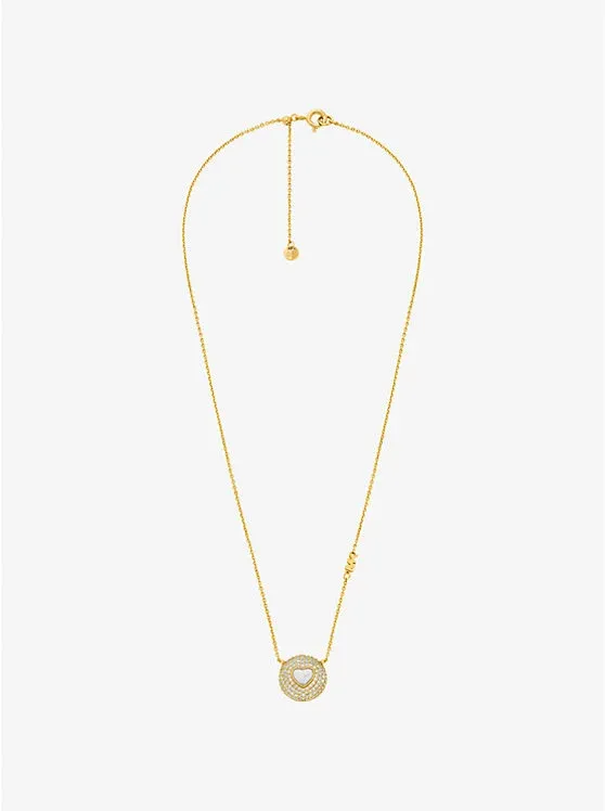 Pavé Sterling Silver Heart Necklace