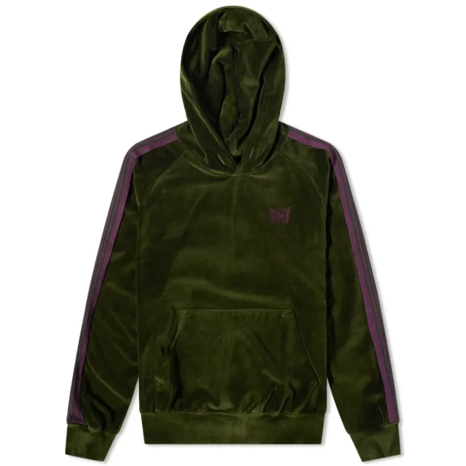 Velour Hooded Track Jacket