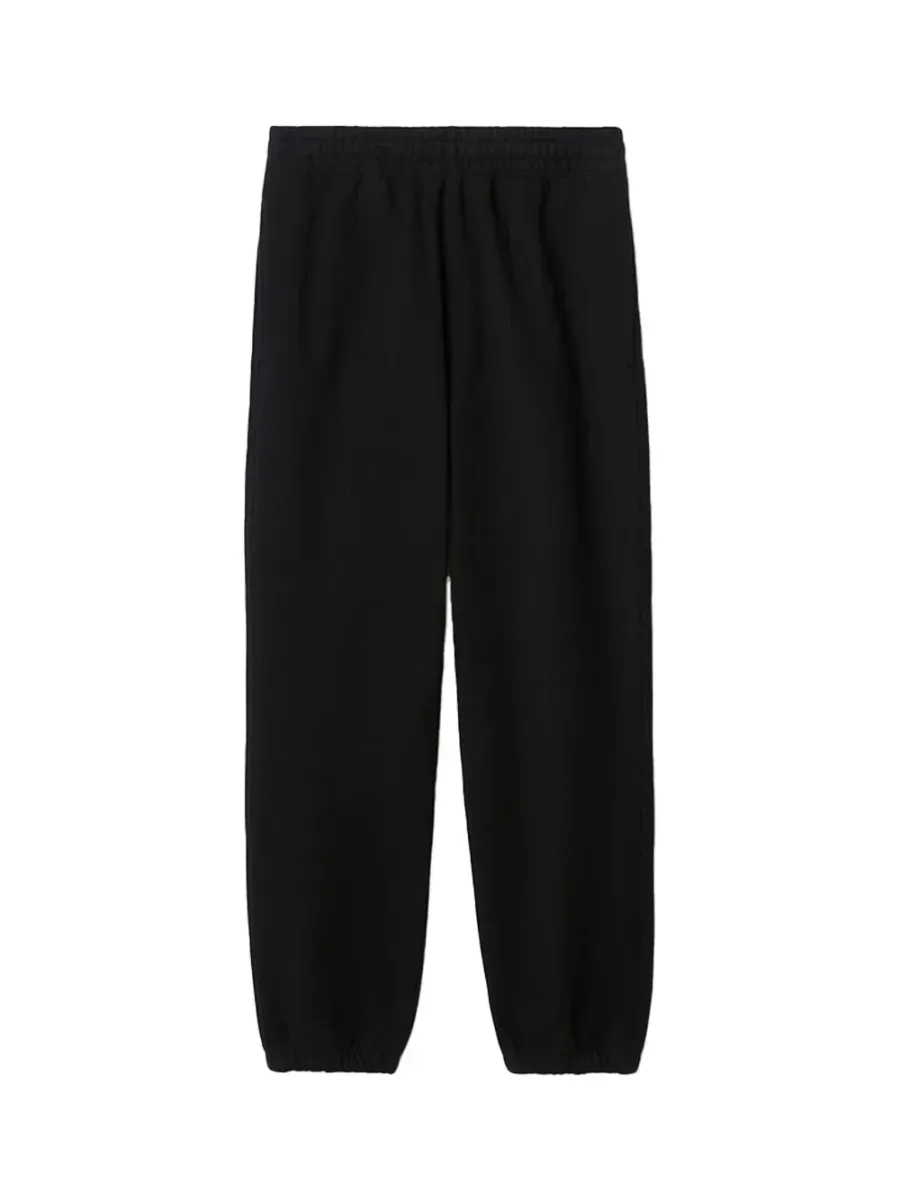 Men Check Label Pants Black