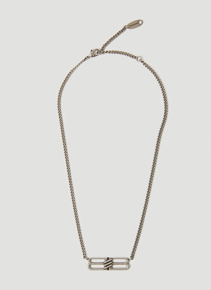 License BB Logo Stud Necklace