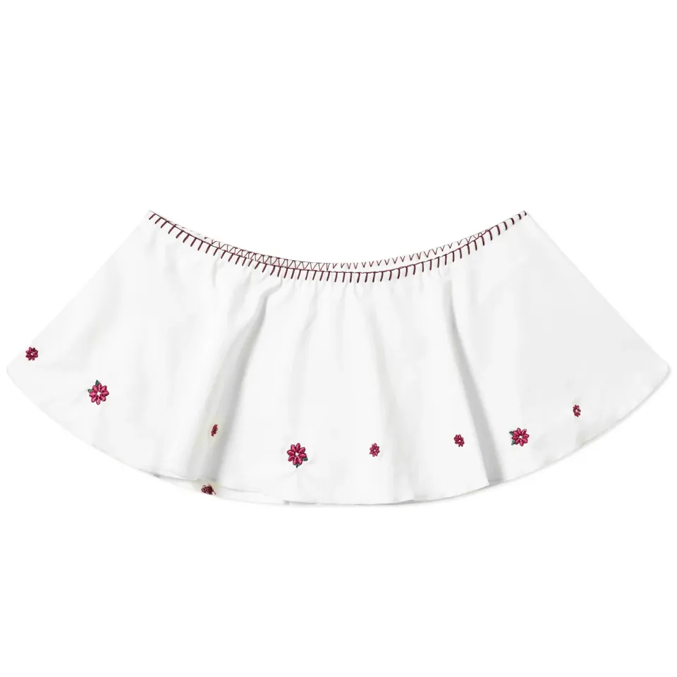 Isabella Floral Embroidered Skirted Bikini
