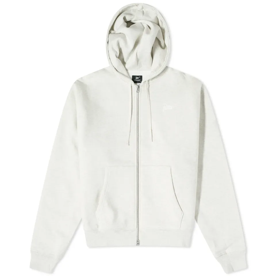 Basic Waffle Zip Hoodie