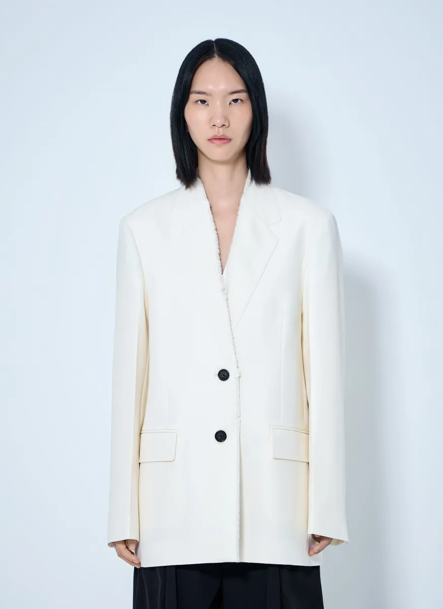 Raw Lapel Blazer