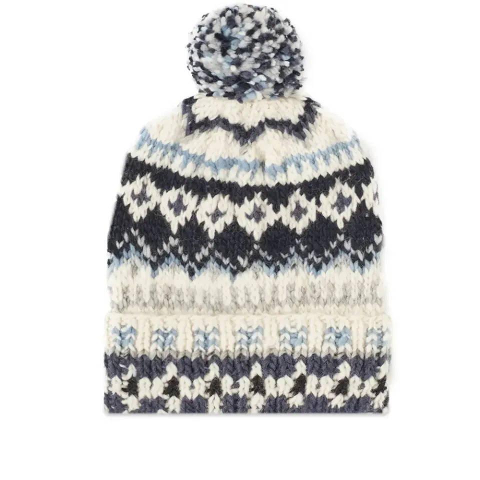Double Cuff Fair Isle Beanie