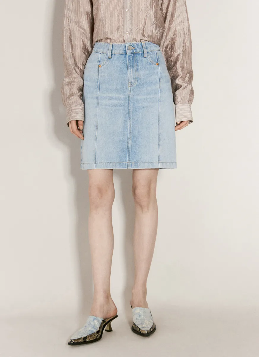 Narrow Front Mini Skirt