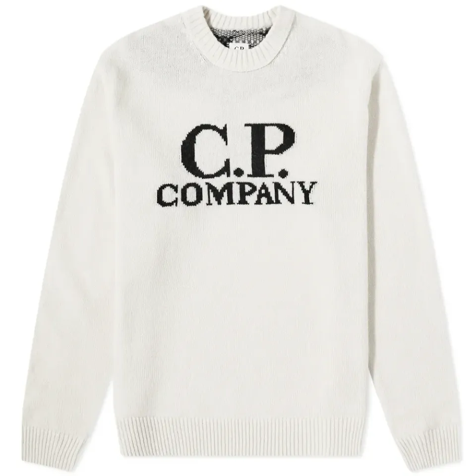CP Company Logo Intarsia Crew Knit